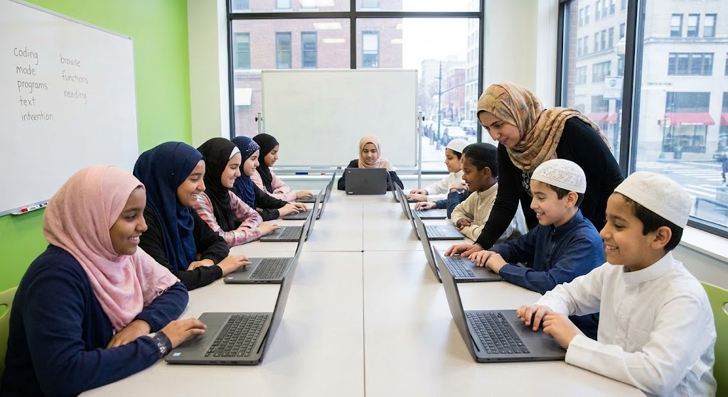 Indian children receiving help